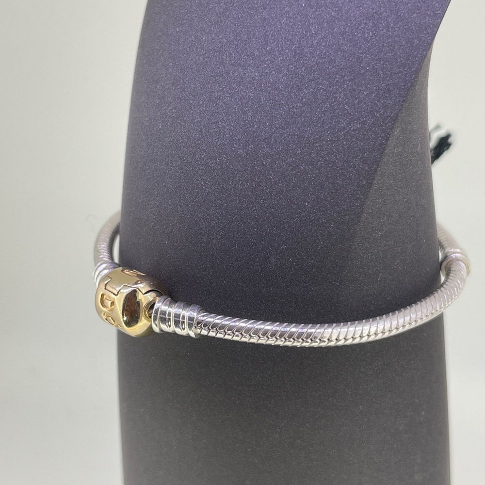 Pandora Sterling Silver w/ 14K Gold Clasp 590702HG - Picture 12 of 16